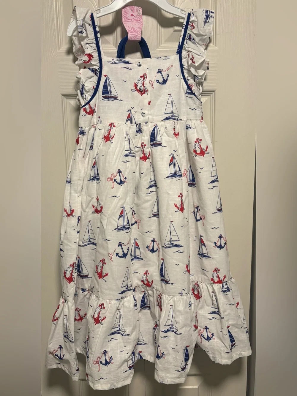 NWT Tommy Bahama Girls Nautical Summer Dress with Tote